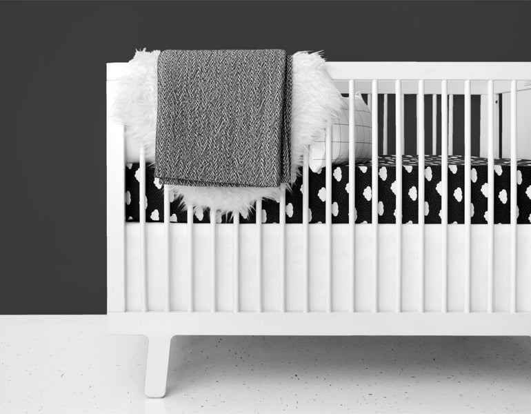 White Crib Skirt | 100% Cotton - Olli+Lime